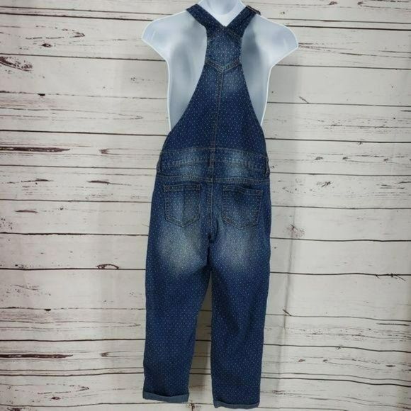 L.e.i LEI polka dot denim Jean size large overalls Coveralls - Picture 6 of 7